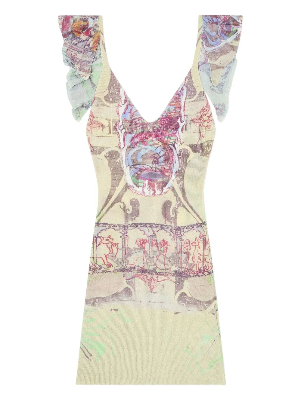Diesel M Fiorenza Ruffled Dress