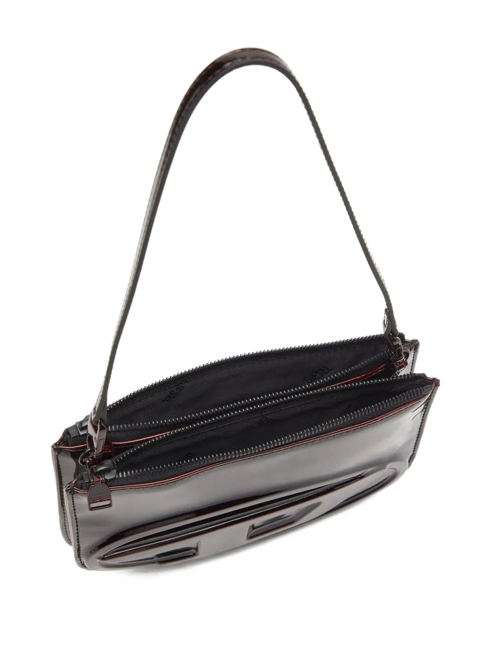 Diesel 1Dr Patent Leather Logo Shoulder Bag