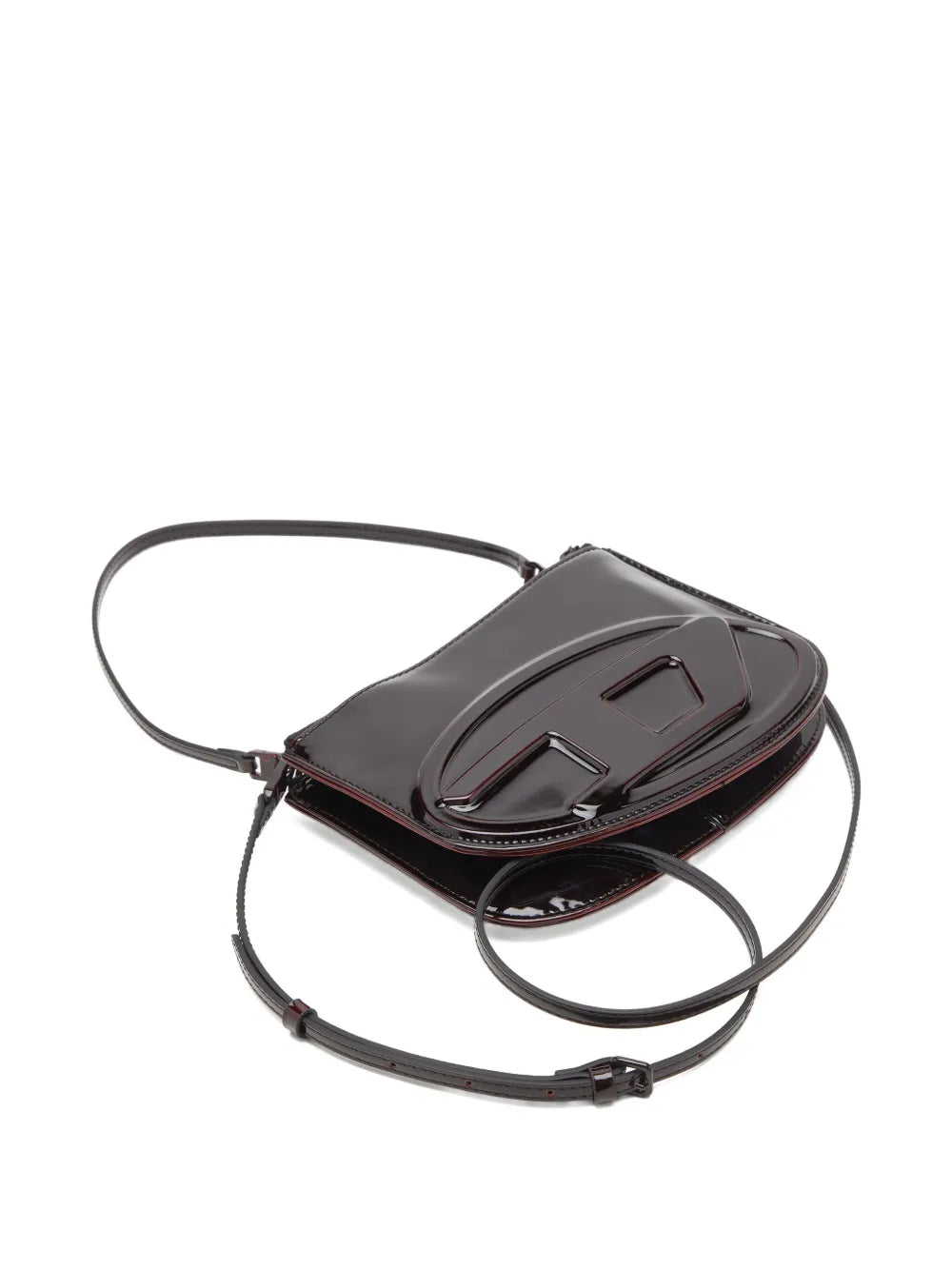 Diesel 1Dr Patent Leather Logo Shoulder Bag