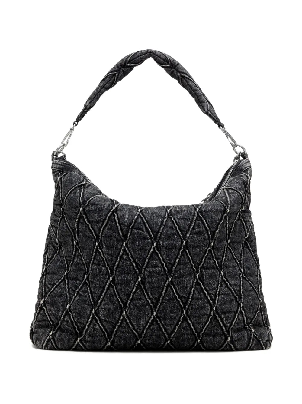 Diesel Charm D Quilted Chain Embellished Shoulder Bag