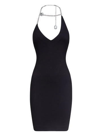 Area Crystal Embellished Minidress