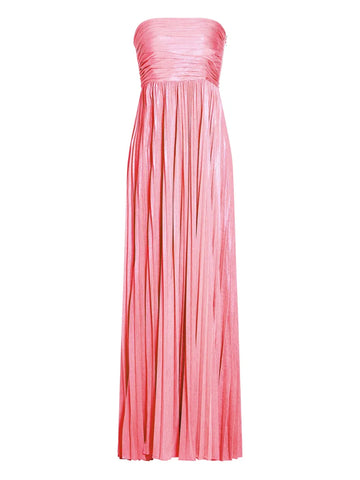 Retrofete Sevyn Pleated Strapless Gown