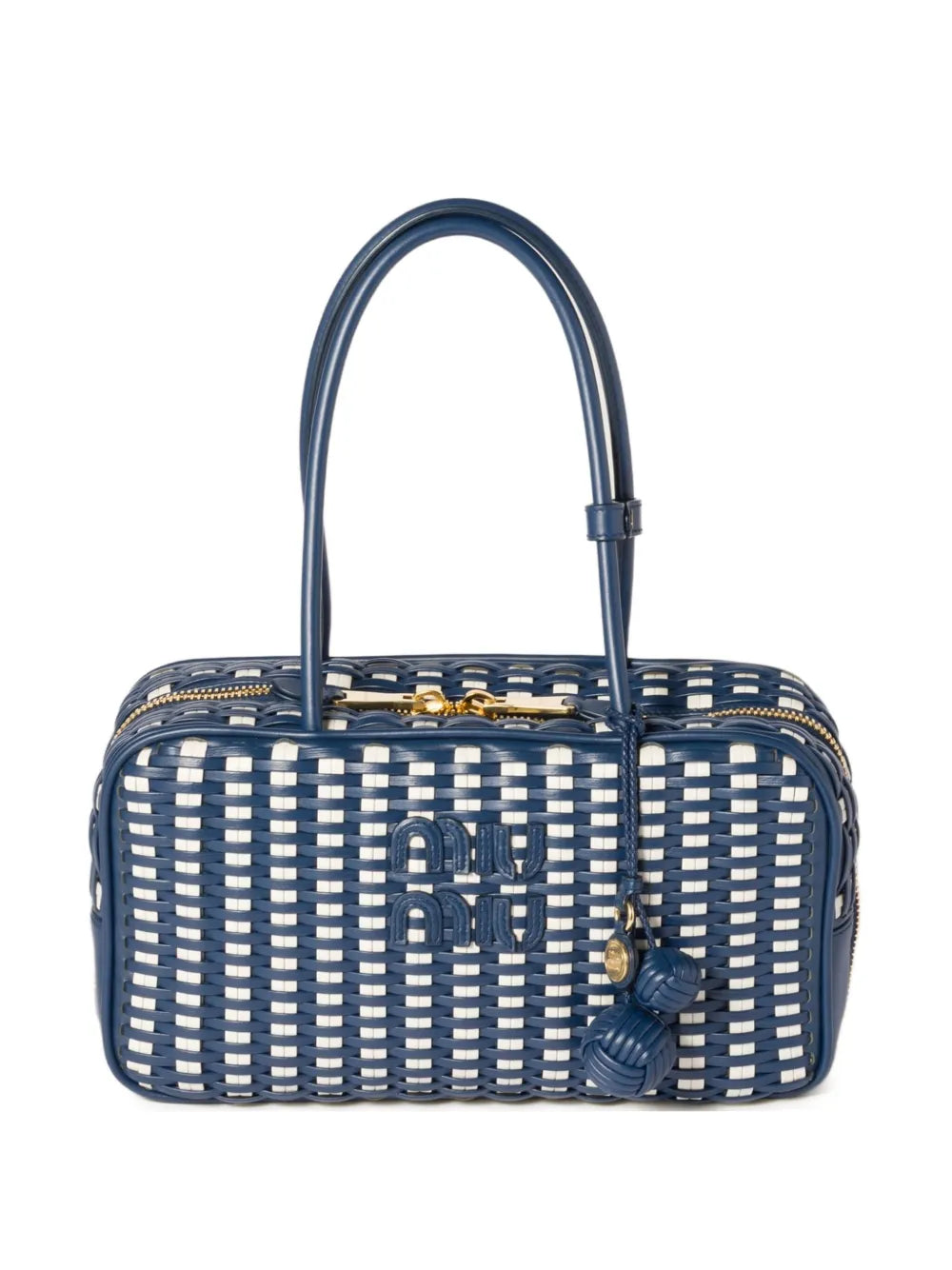 Miu Miu Beau Woven Design Shoulder Bag