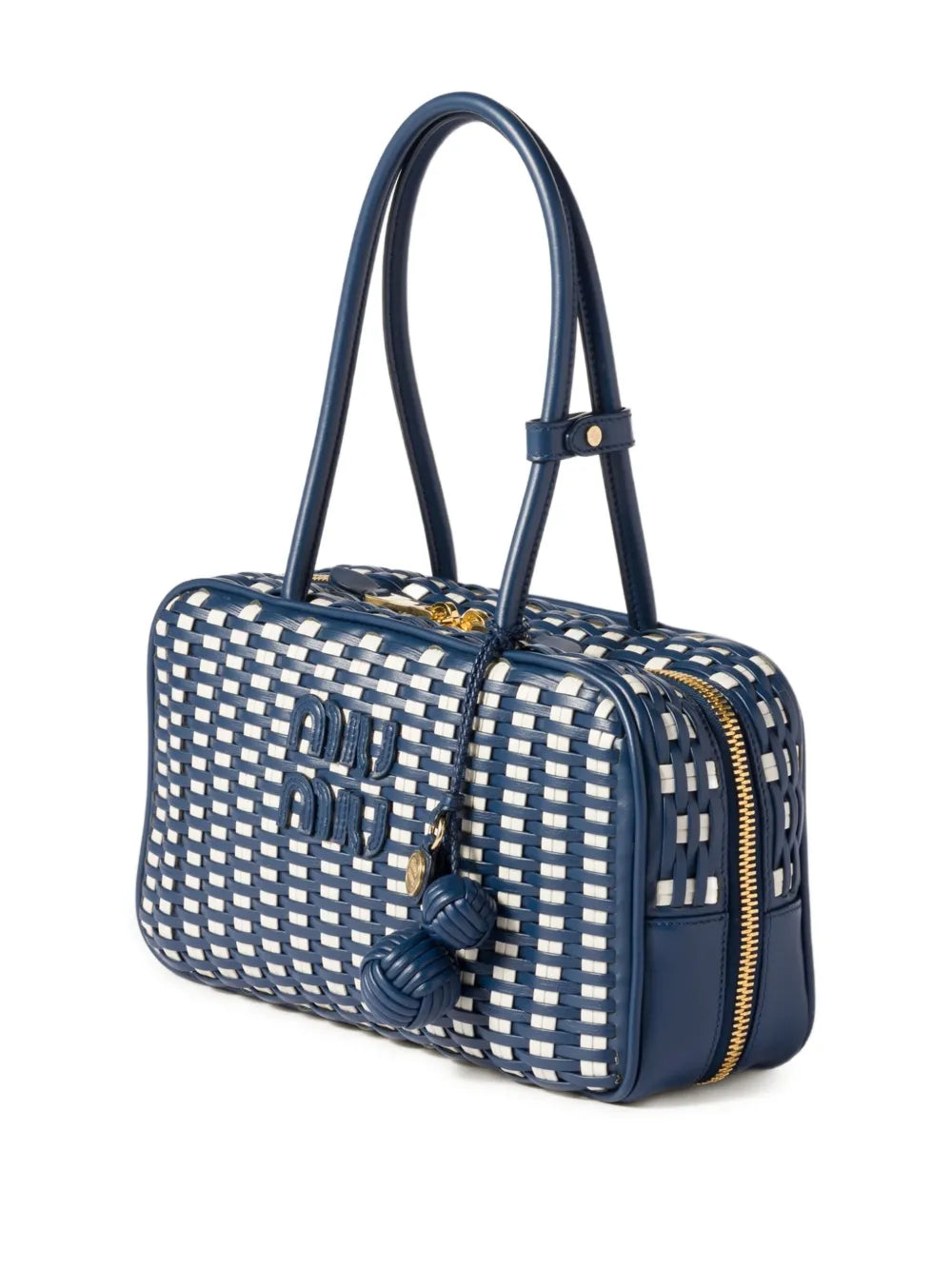 Miu Miu Beau Woven Design Shoulder Bag
