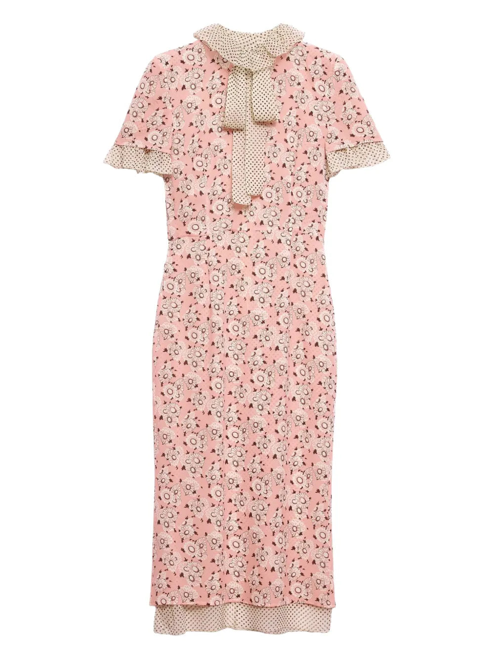 Prada Printed Georgette Midi Dress