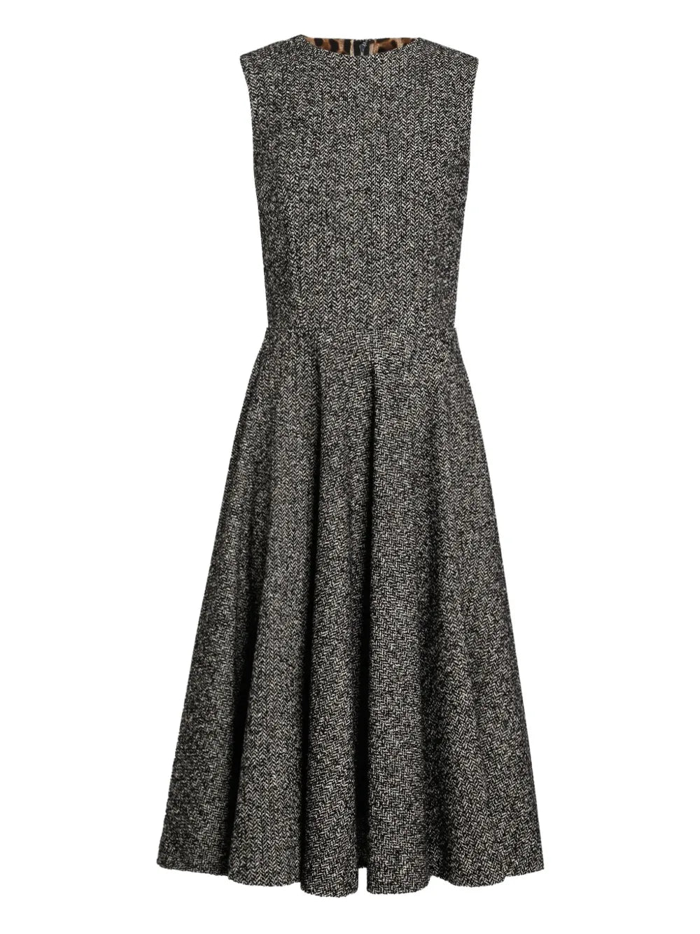 Dolce Gabbana Pleat Detail Midi Dress