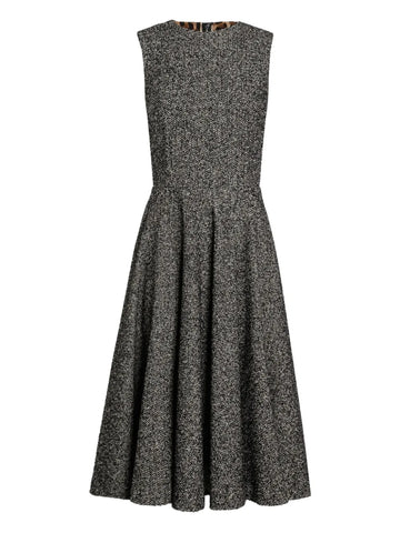 Dolce Gabbana Pleat Detail Midi Dress