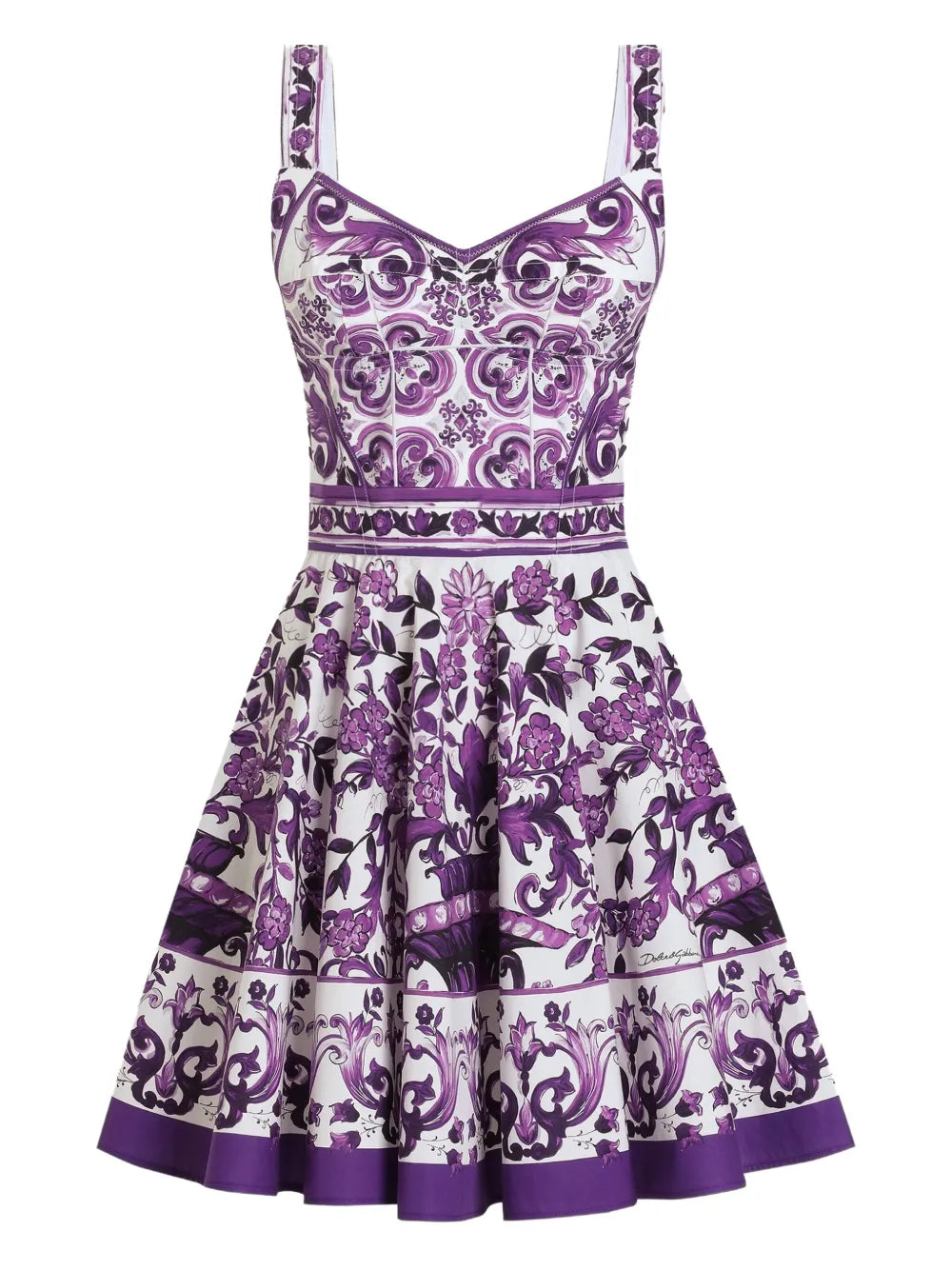 Dolce Gabbana Majolica Print Mini Dress