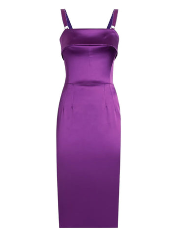 Dolce Gabbana Dna Satin Midi Dress