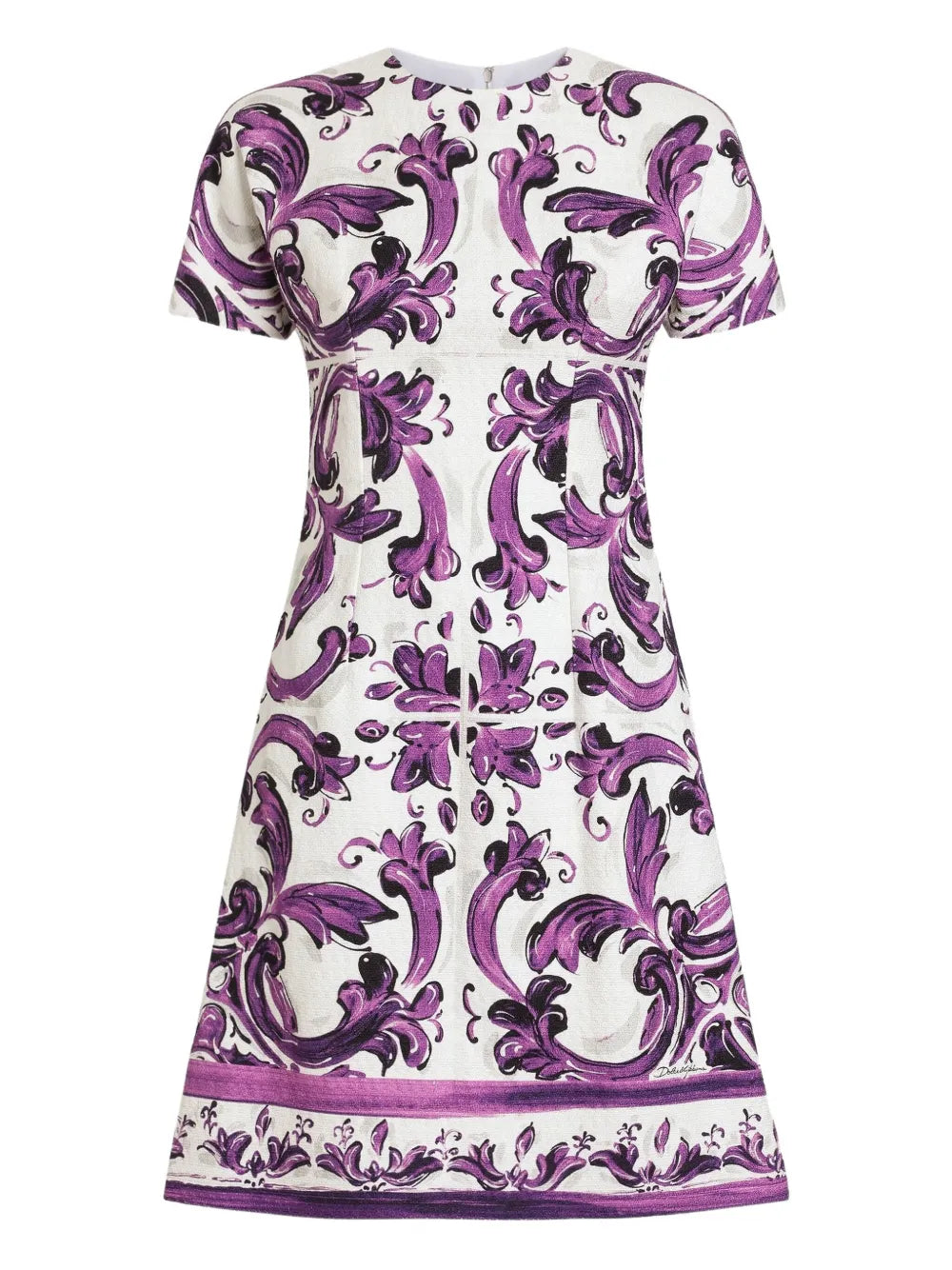 Dolce Gabbana Majolica Print Mini Dress