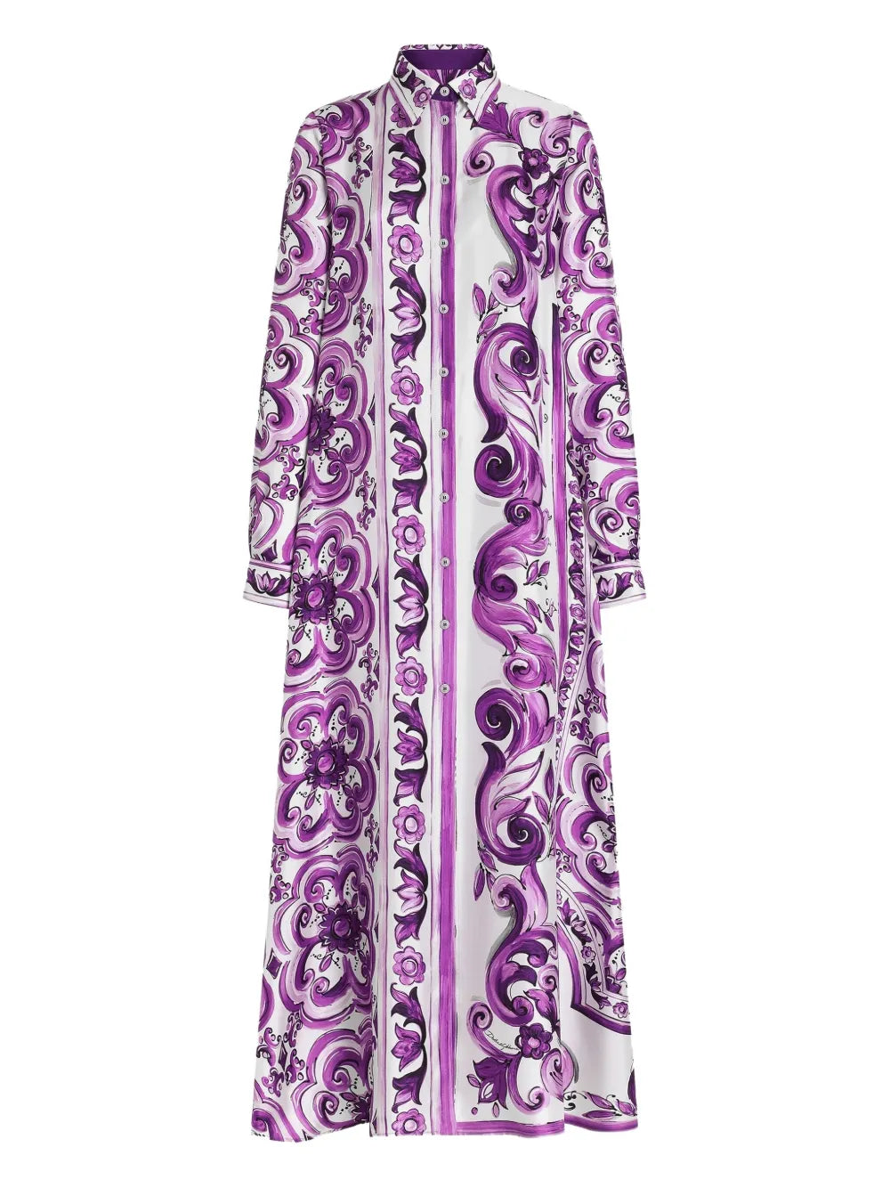 Dolce Gabbana Maiolica Print Shirt Dress