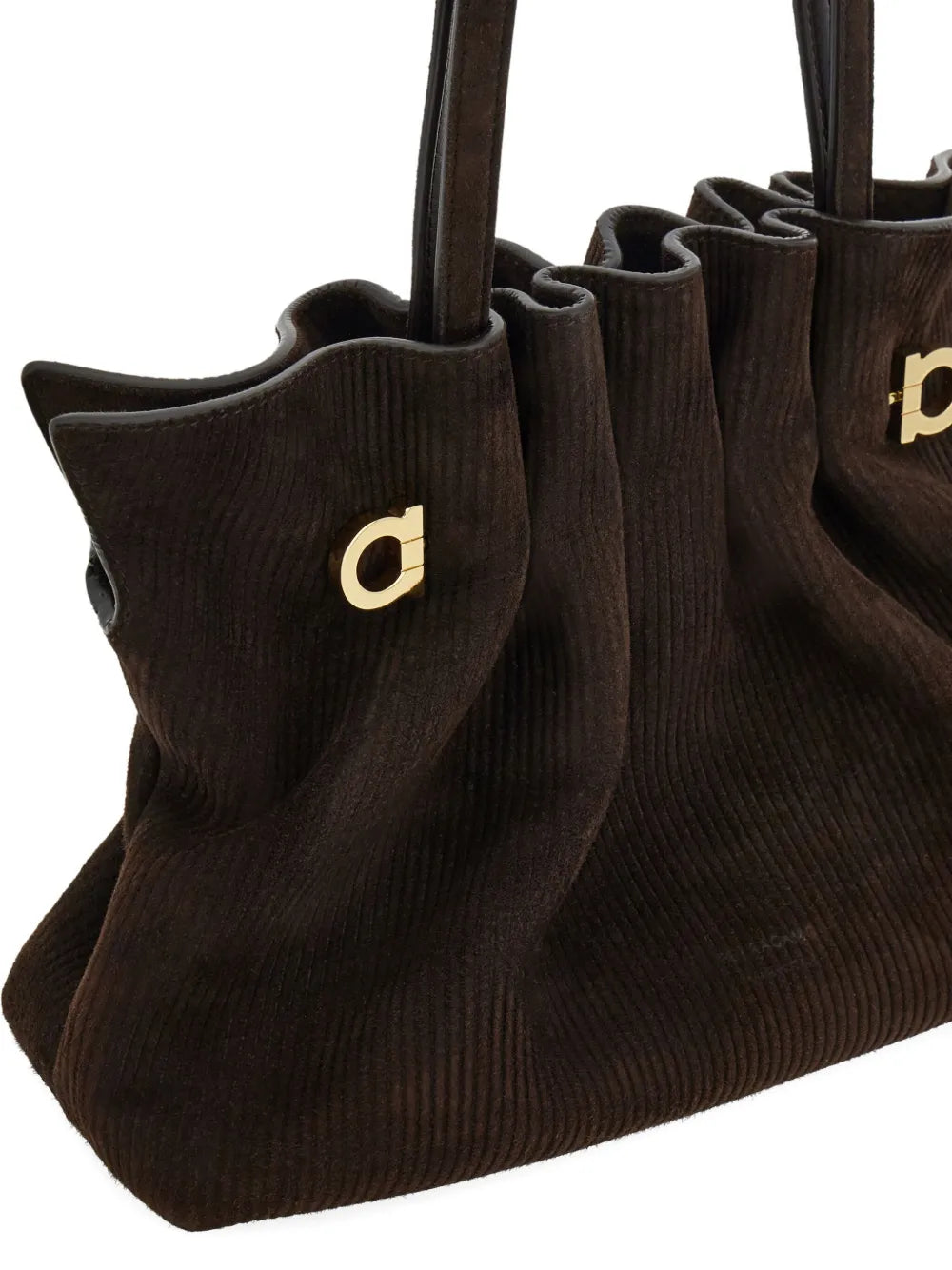 Ferragamo Suede Soft Shoulder Bag