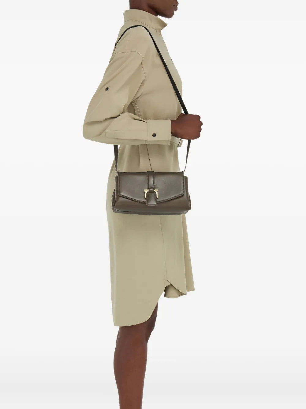 Ferragamo Front Flap Shoulder Bag