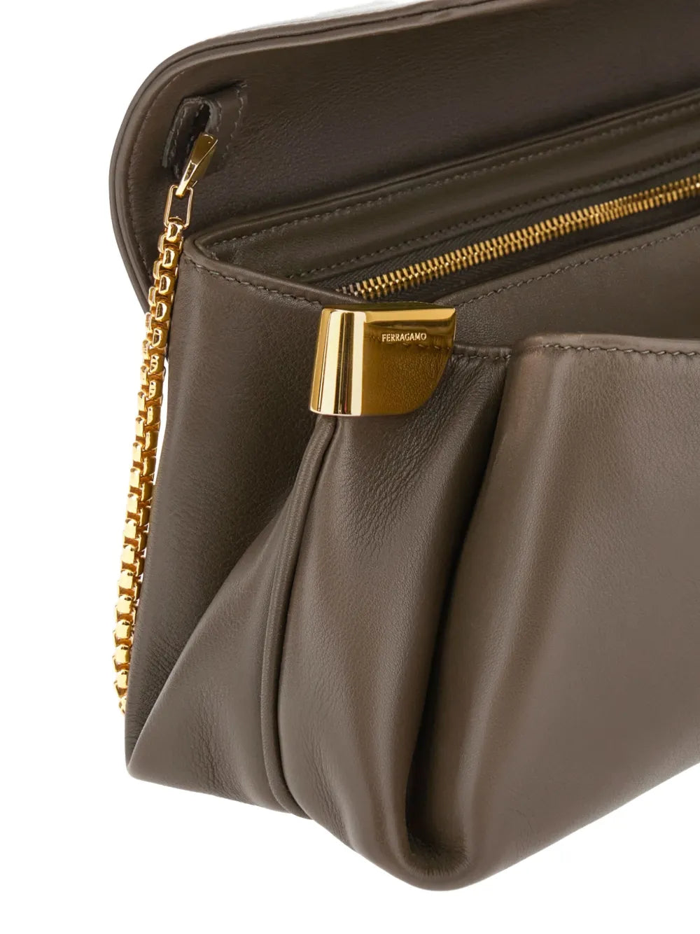 Ferragamo Front Flap Shoulder Bag