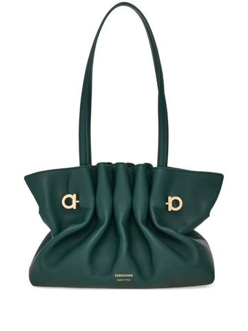 Ferragamo Soft Ruched Shoulder Bag