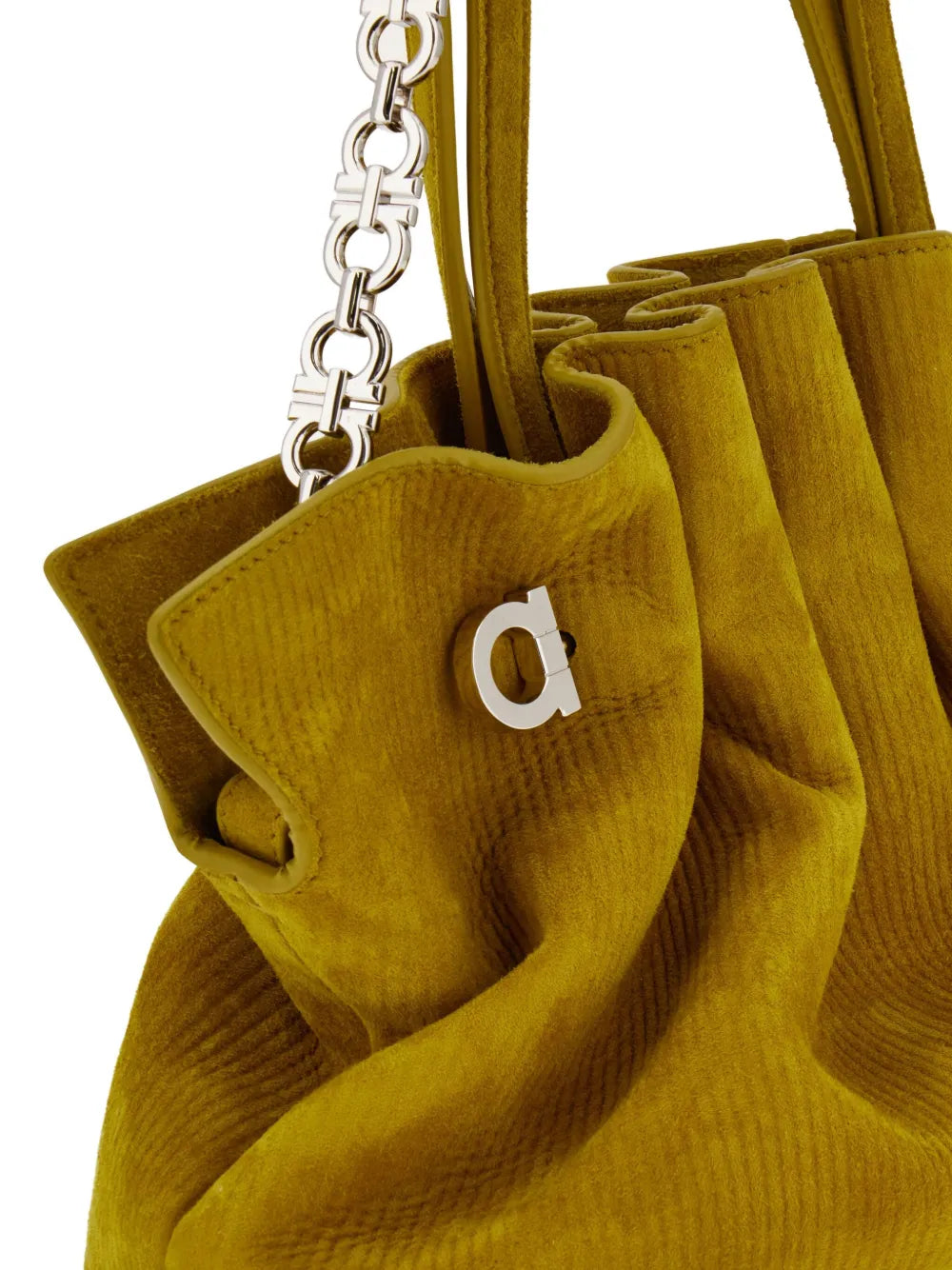 Ferragamo Suede Soft Shoulder Bag