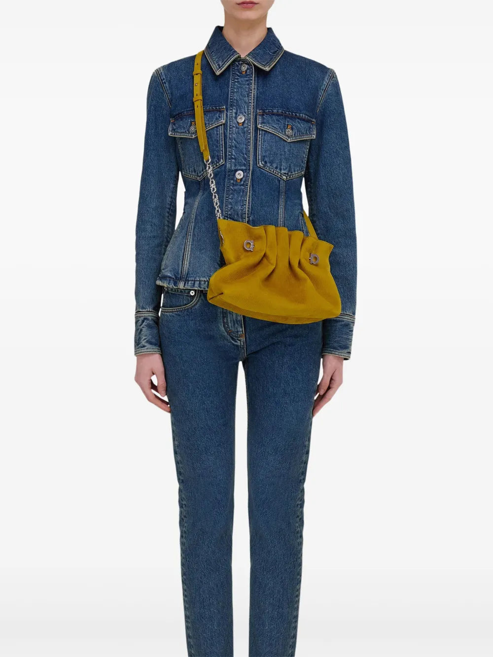 Ferragamo Suede Soft Shoulder Bag