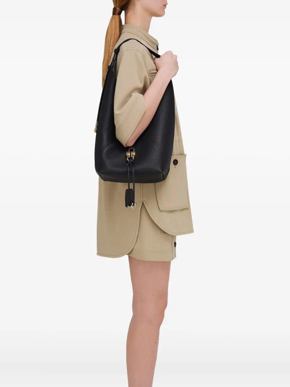 Ferragamo Leather Hobo Shoulder Bag