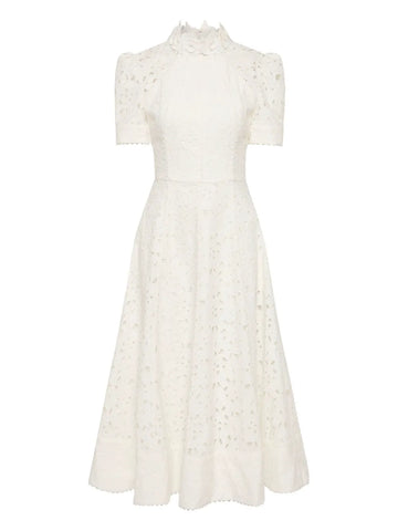 Rebecca Vallance Embroidered Midi Dress