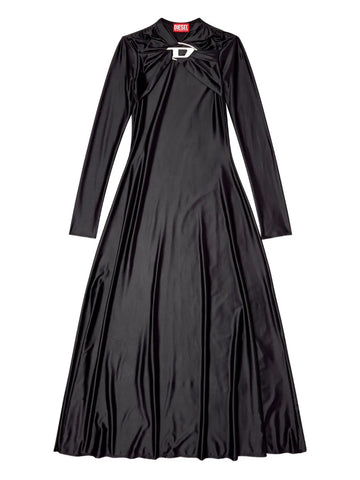 Diesel D Iamo Twist Neck Long Sleeve Midi Dress