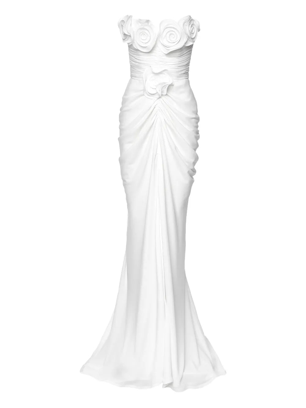 Ana Radu Strapless Floral Detail Gown