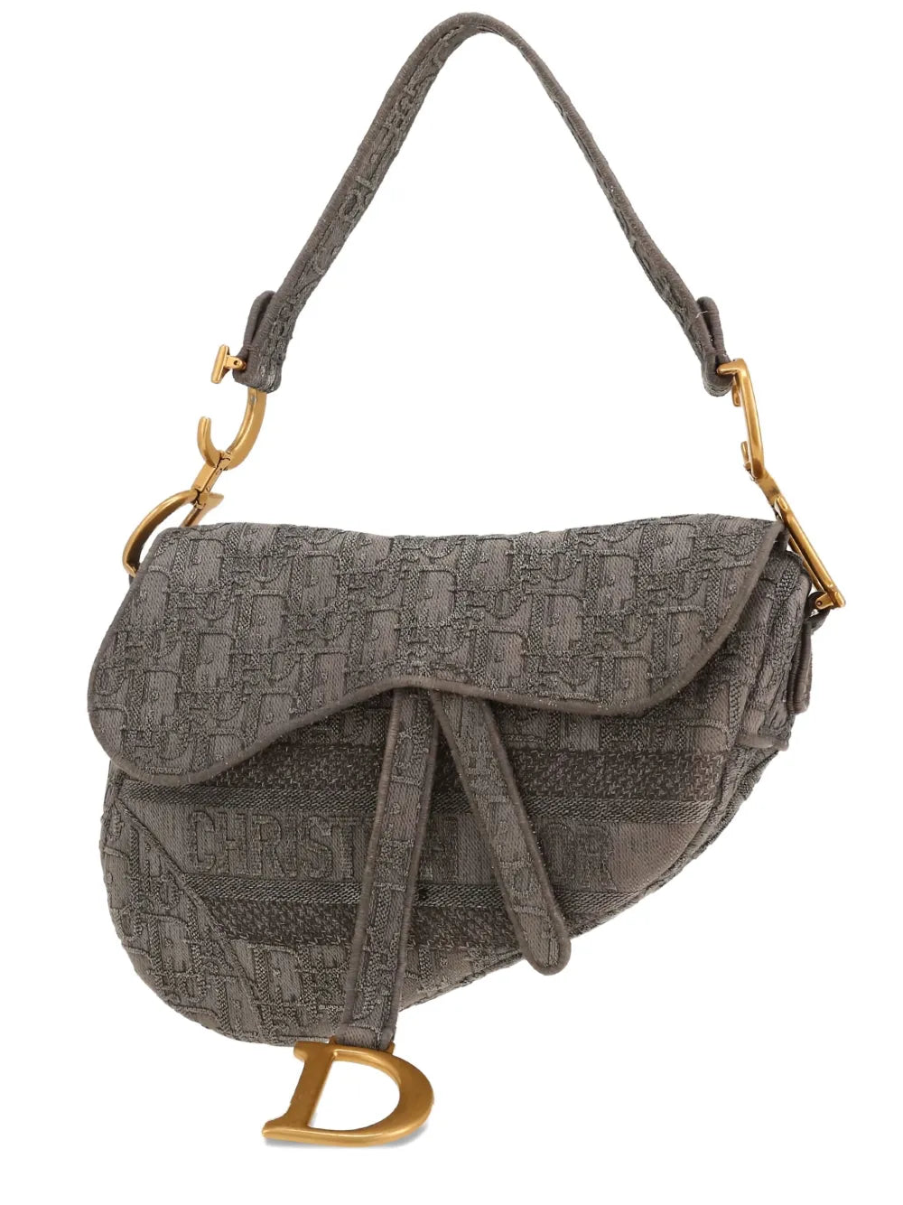Christian Dior Pre Owned Medium Saddle Oblique Handbag
