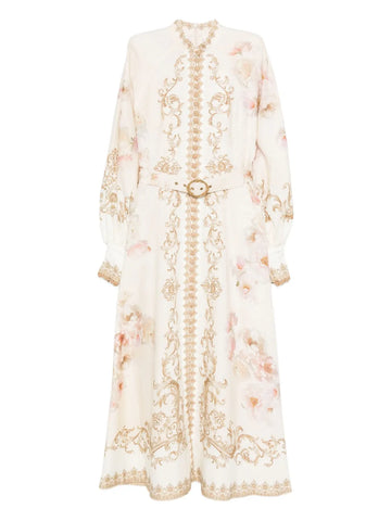 Zimmermann Floral Print Buttoned Dress