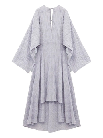 Loewe Pleated Tie Neck Midi Dress