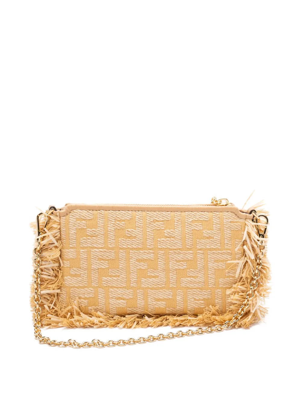 Fendi Baguette Fringe Detail Clutch Bag