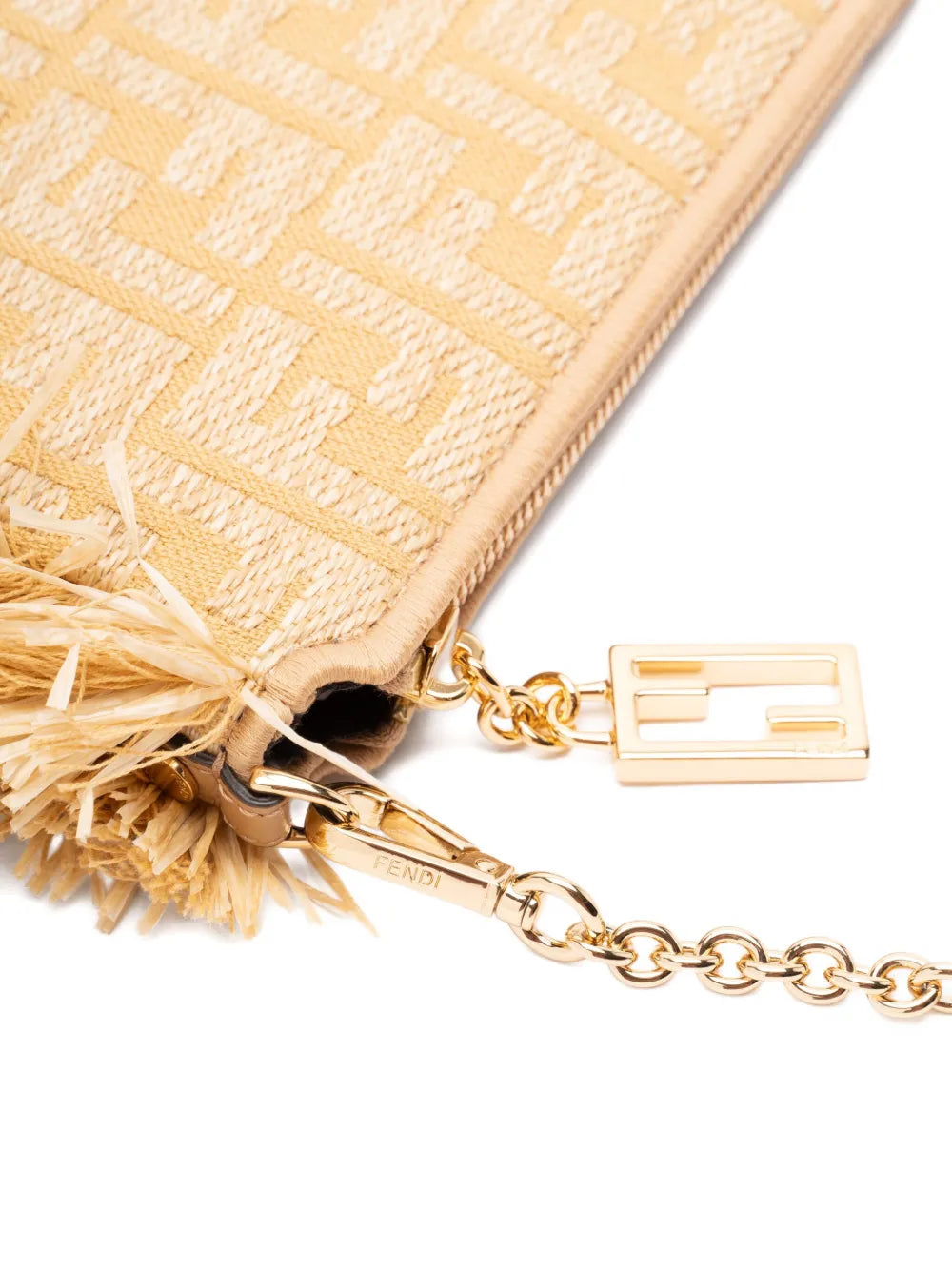 Fendi Baguette Fringe Detail Clutch Bag