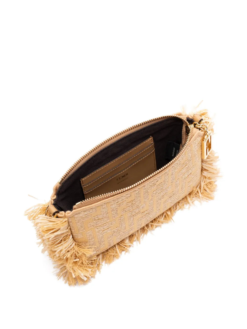 Fendi Baguette Fringe Detail Clutch Bag