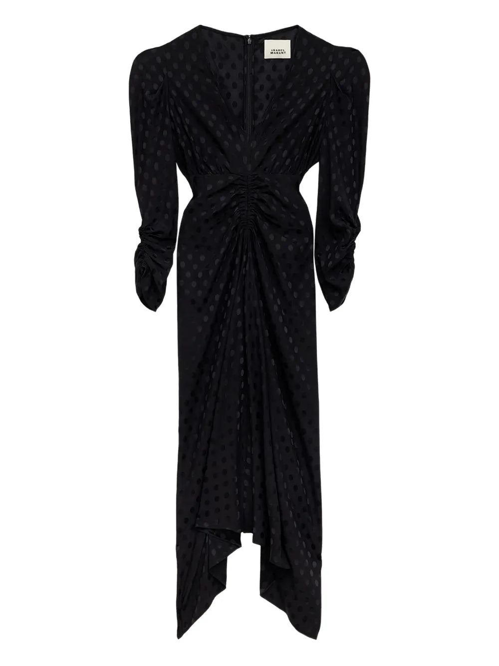 Isabel Marant Polka Dot Pattern Puff Sleeve Midi Dress