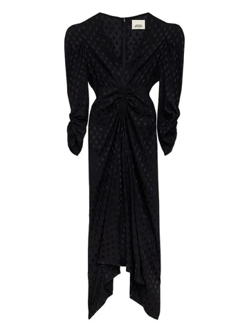 Isabel Marant Polka Dot Pattern Puff Sleeve Midi Dress