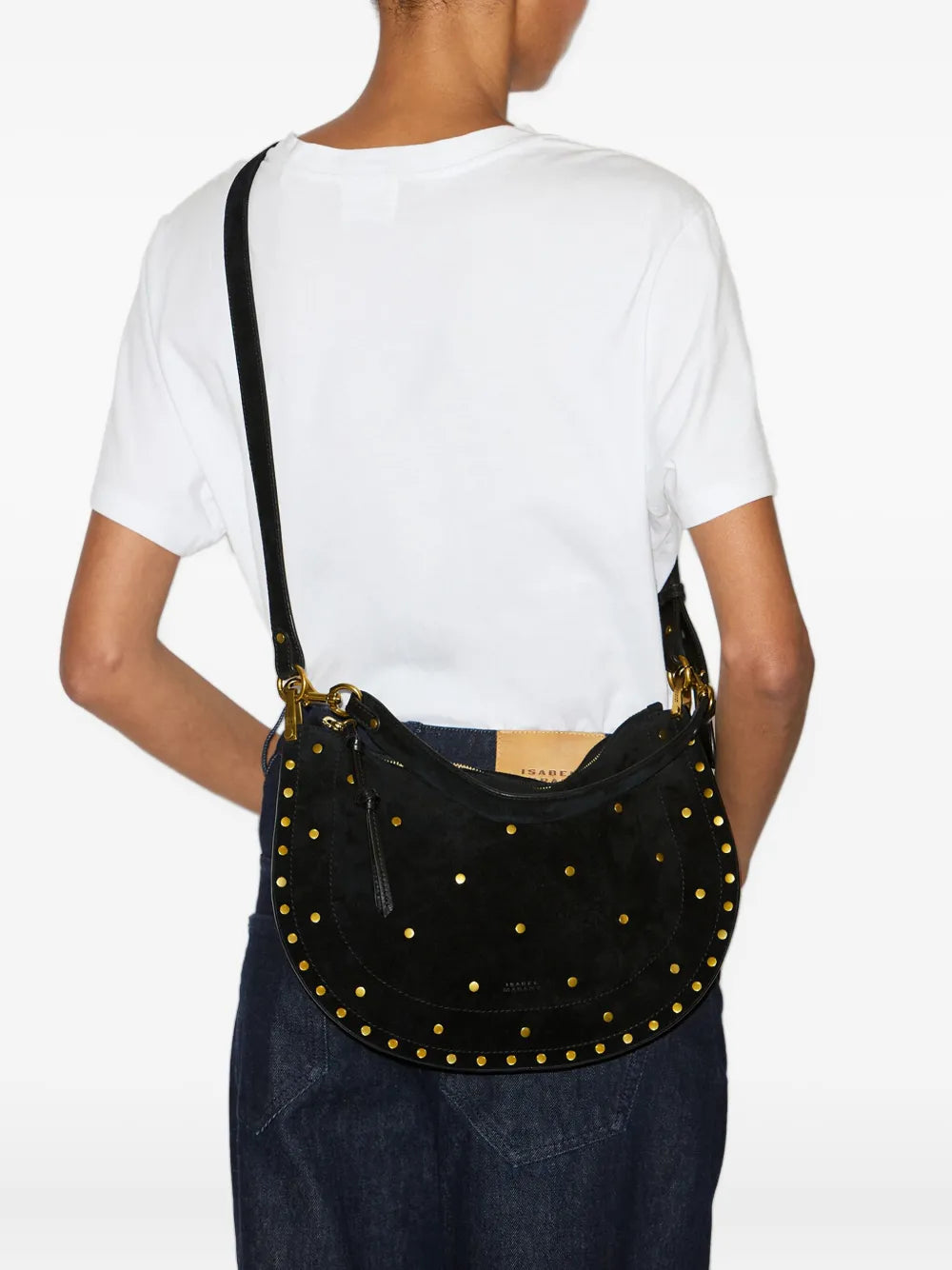 Isabel Marant Oskan Soft Zip Half Moon Shoulder Bag