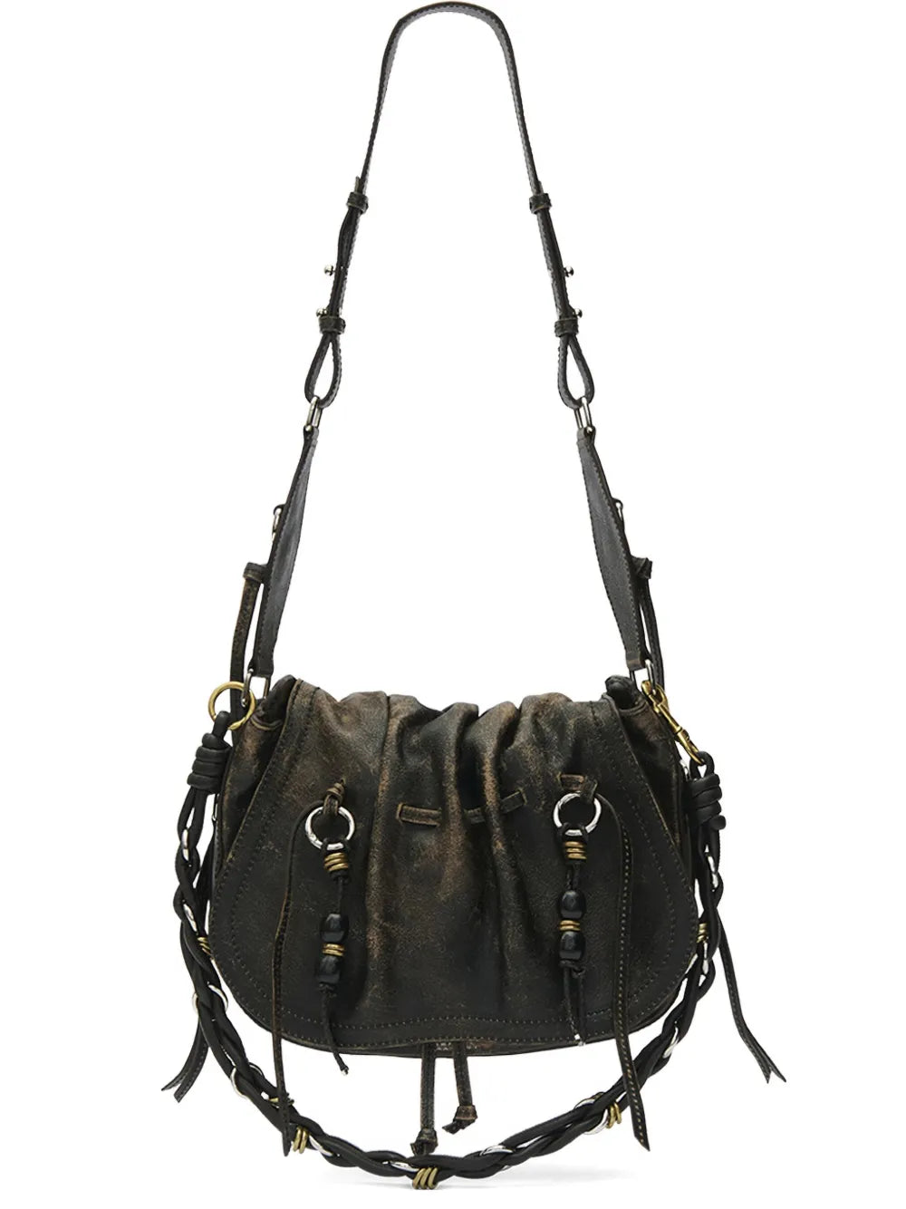 Isabel Marant Bolton Drawstring Leather Shoulder Bag