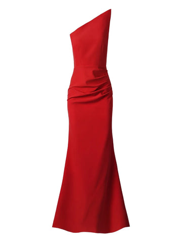 Moos Studio Asymmetric Neck Maxi Dress