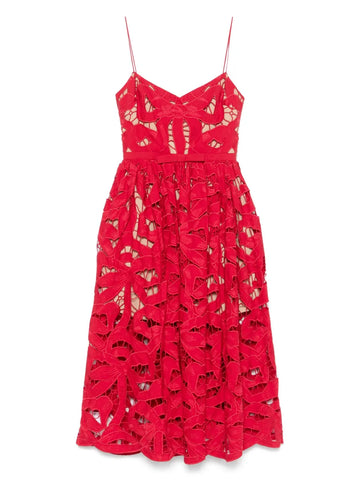 Self Portrait Embroidered Midi Dress