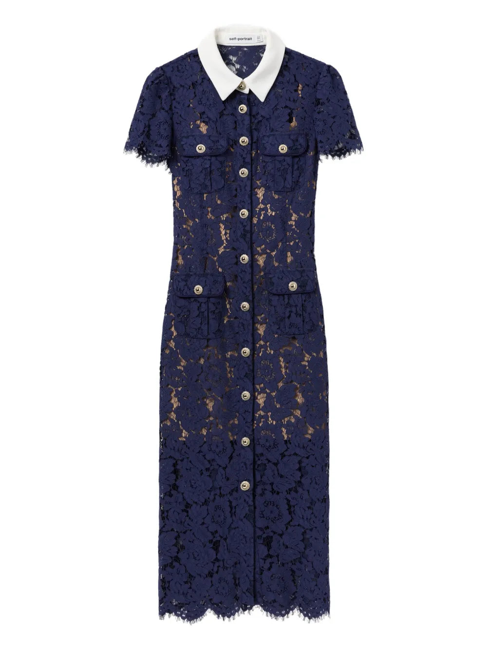 Self Portrait Embroidered Lace Dress