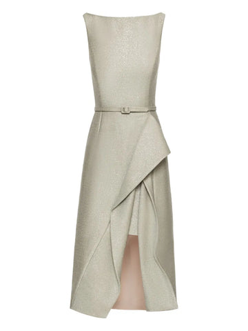Oscar De La Renta Sequin Tweed Pencil Dress