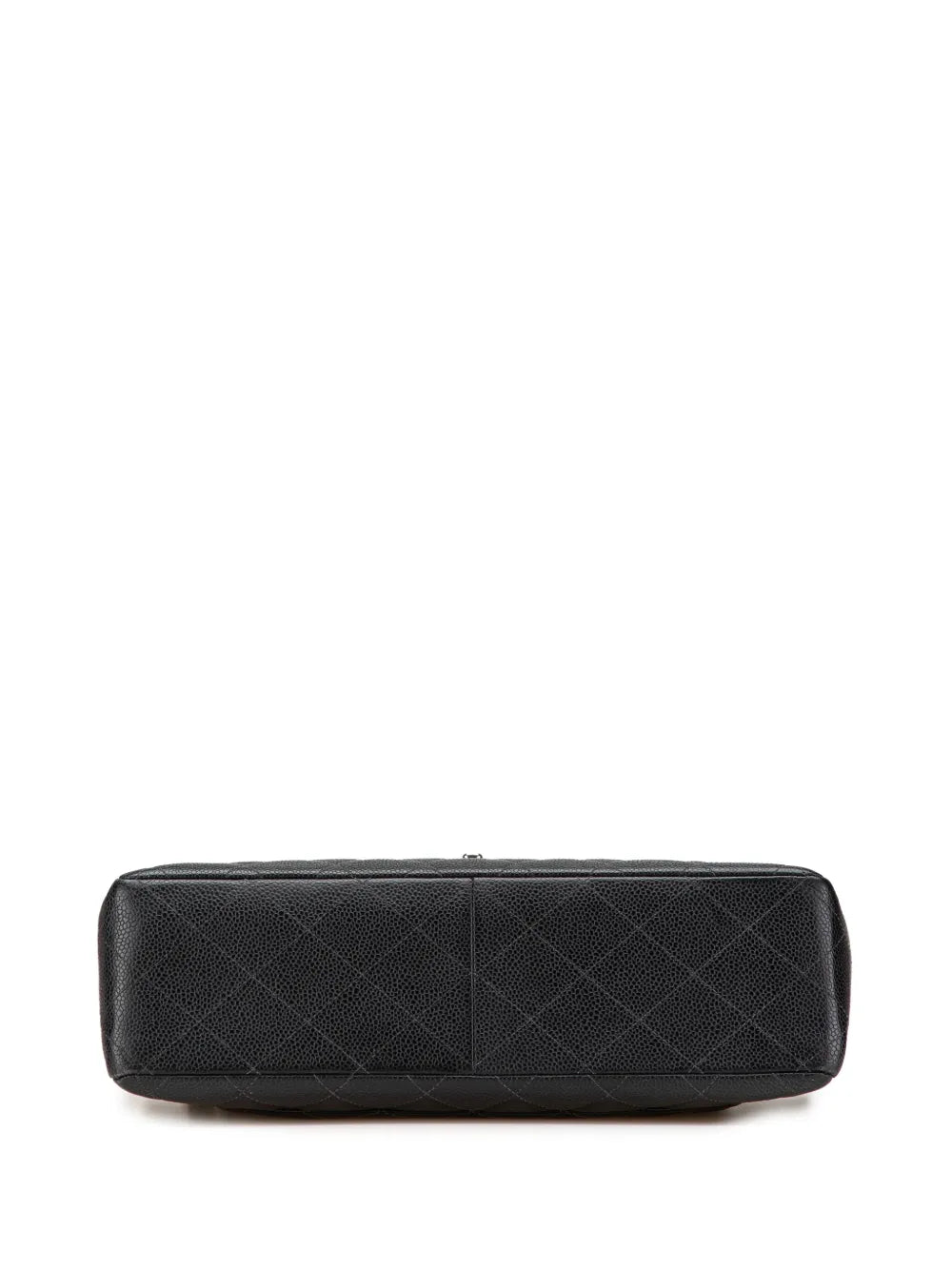 Chanel Pre Owned 2000 2002 Jumbo Quilted Caviar Single Flap Shoulder Bag