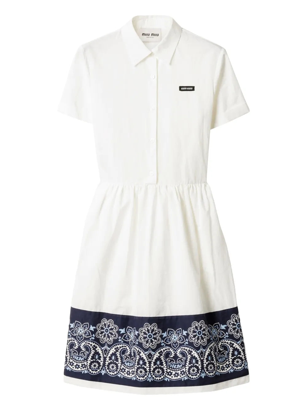 Miu Miu Bandana Print Poplin Midi Dress