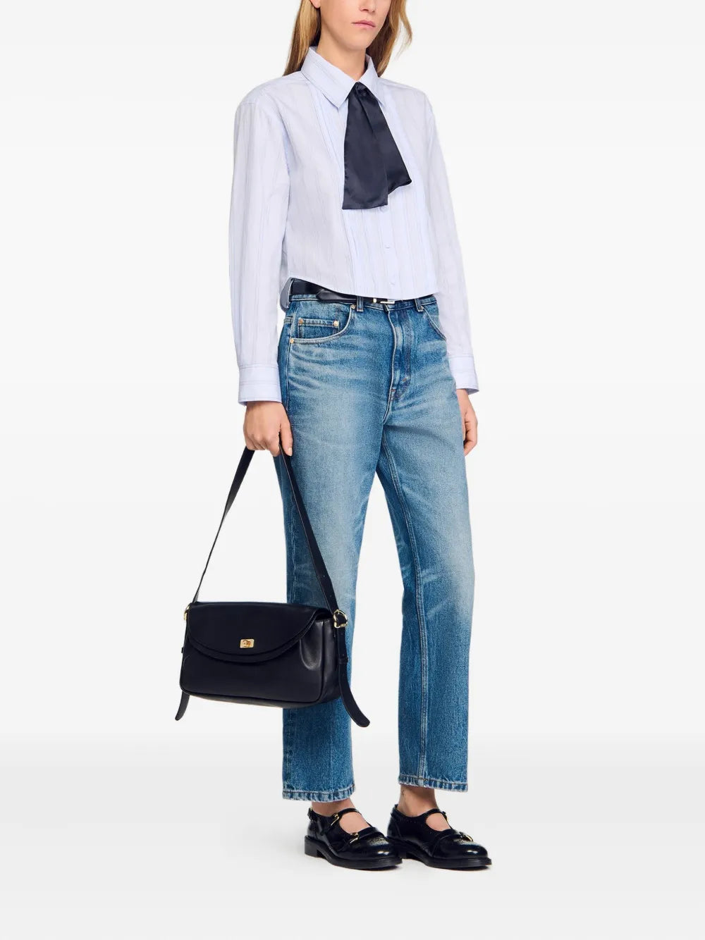 Sandro Leather Shoulder Bag