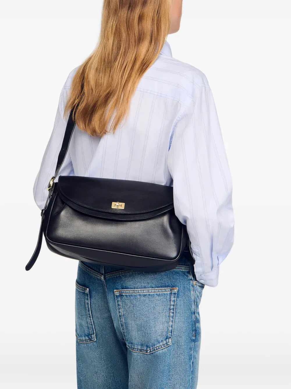 Sandro Leather Shoulder Bag