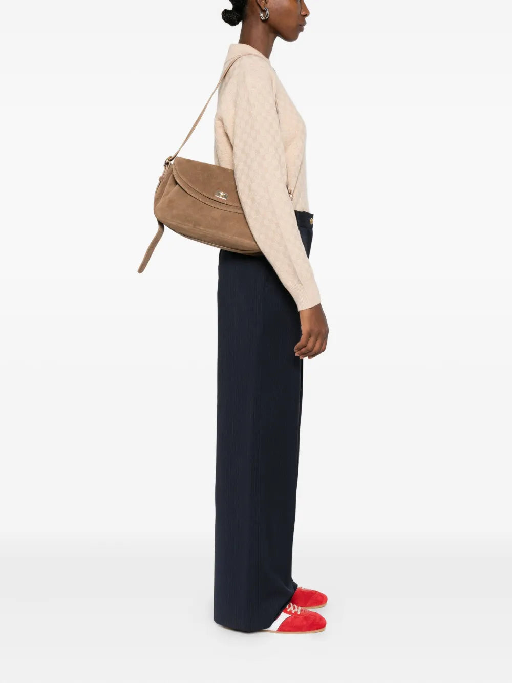 Sandro Suede Shoulder Bag