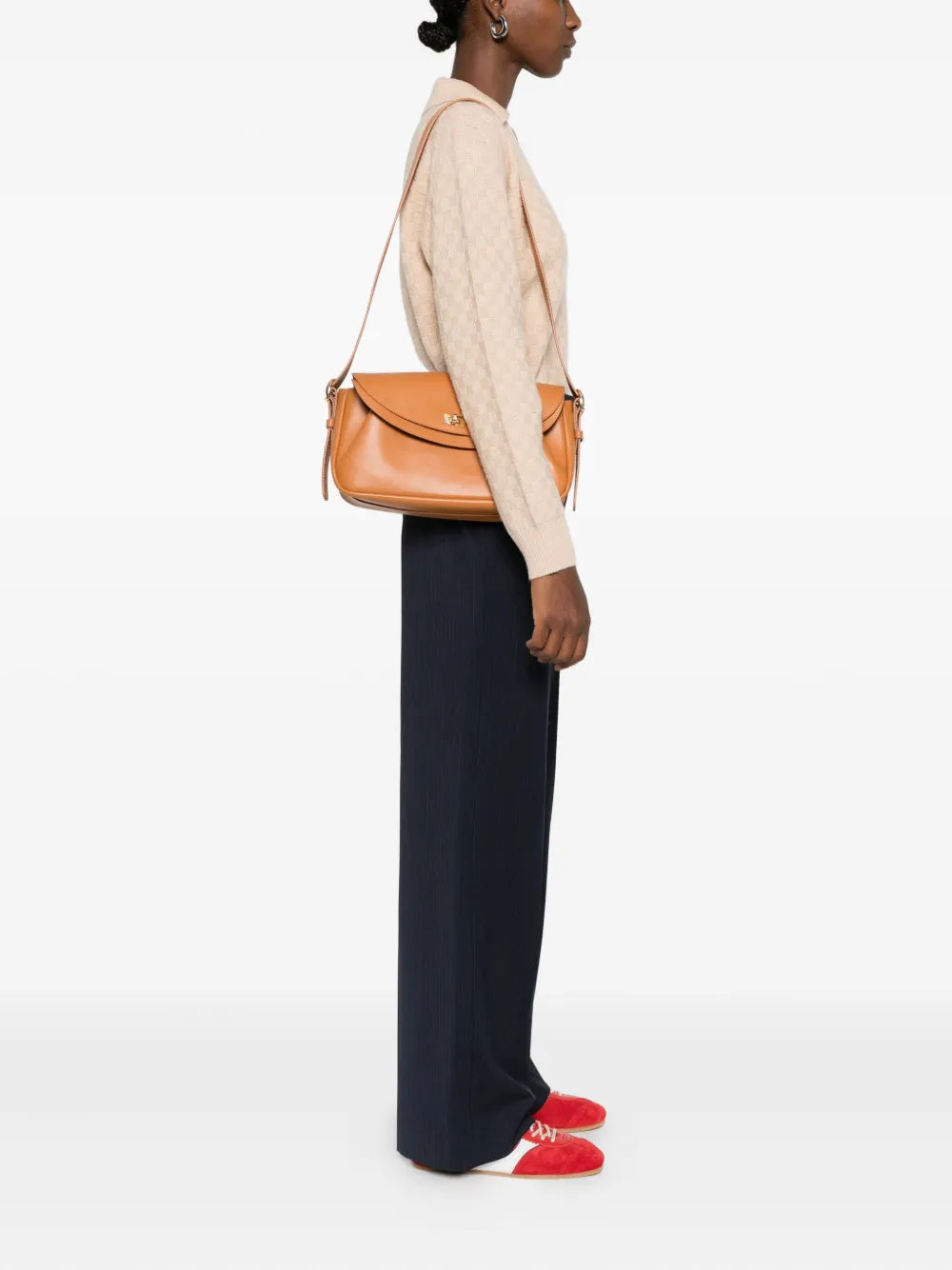 Sandro Leather Shoulder Bag