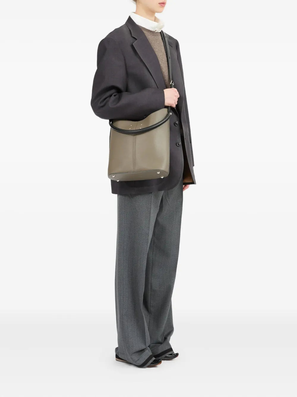 Maison Margiela Dress Age Dual Strap Leather Shoulder Bag