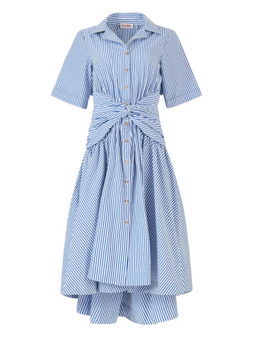 Rosie Assoulin Striped Midi Dress