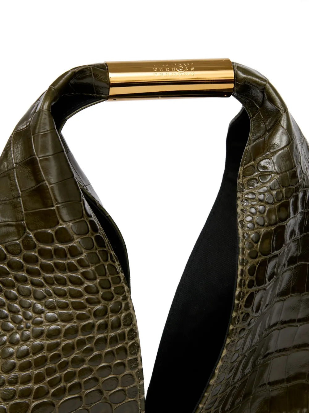 Mm6 Maison Margiela Crocodile Embossed Shoulder Bag