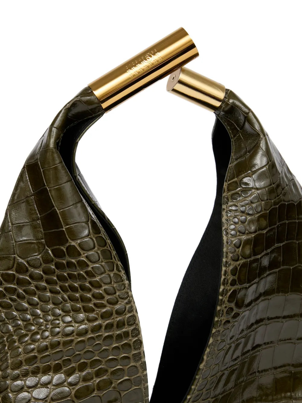 Mm6 Maison Margiela Crocodile Embossed Shoulder Bag