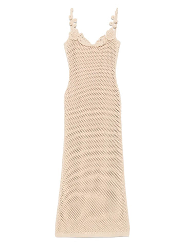 Elie Saab Floral Applique Mesh Dress